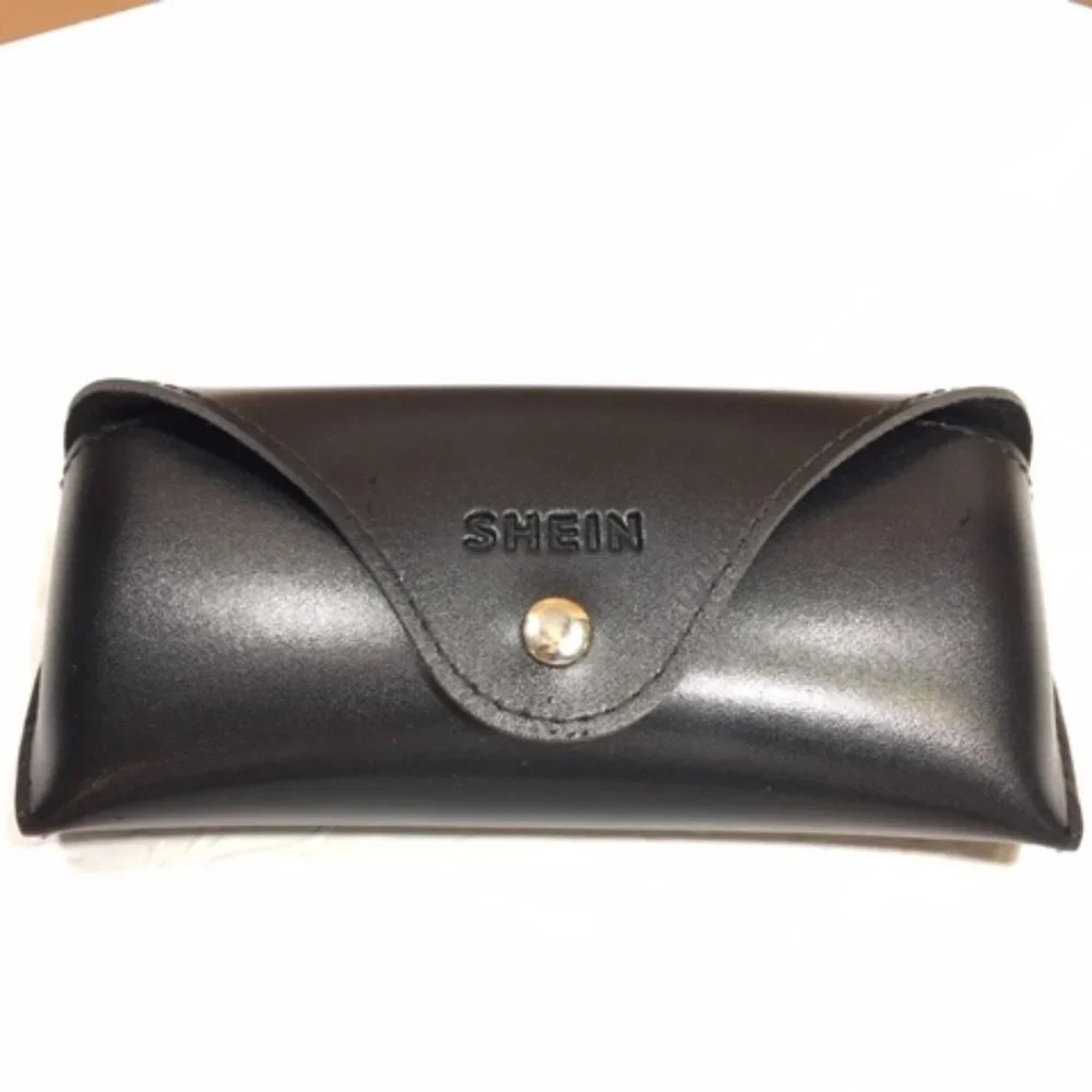NEW SHEIN Sunglasses Eyeglasses Soft Black Leather Case